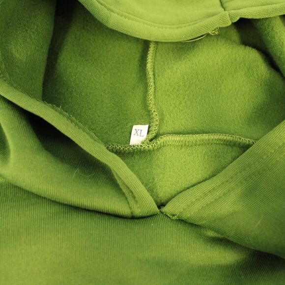 Ladies Hoodie Junior Sz XL Sweatshirt Faith LS pockets Embroidered Green Unique - Picture 9 of 11